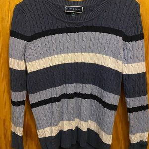 blue stripped sweater